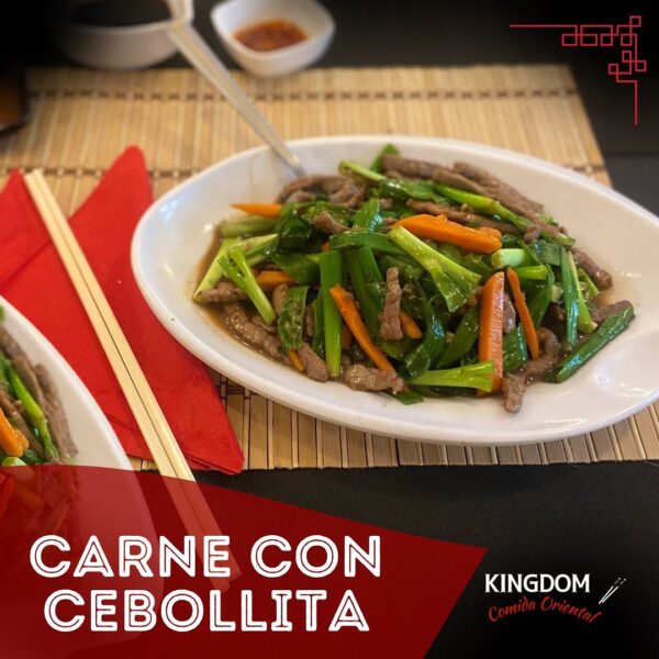 34. Carne Salteada Con Cebollita De Verdeo