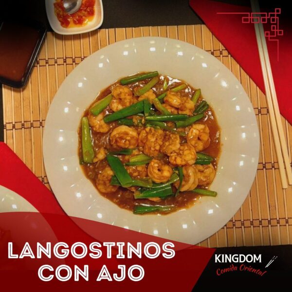 59. Langostino Pelado Con Ajo Salteado Grande