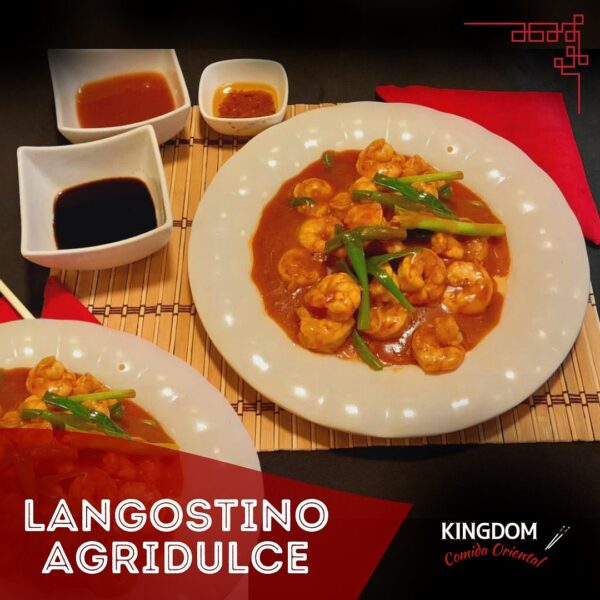 60. Langostino Pelado Con Salsa Agridulce Mediano