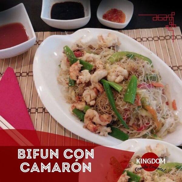 80. Bifun Salteado Con Camarones